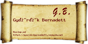 Györök Bernadett névjegykártya